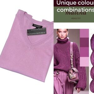 NWT Banana Republic soft pastel lavender luxury wool Knit Sweater XS